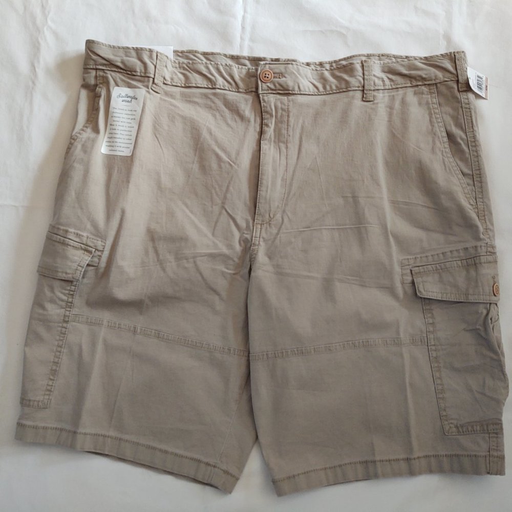 IZOD SALTWATER RELAXED CLASSICS PIGMENT DYE MEN CARGO SHORT - SIZE 42 (W)